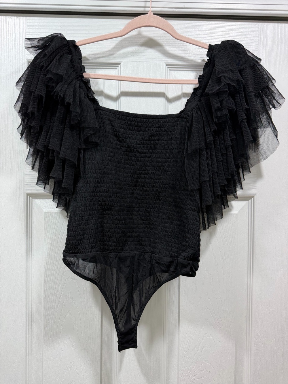 Free People Kill the Lights Tiered Sleeve Bodysuit